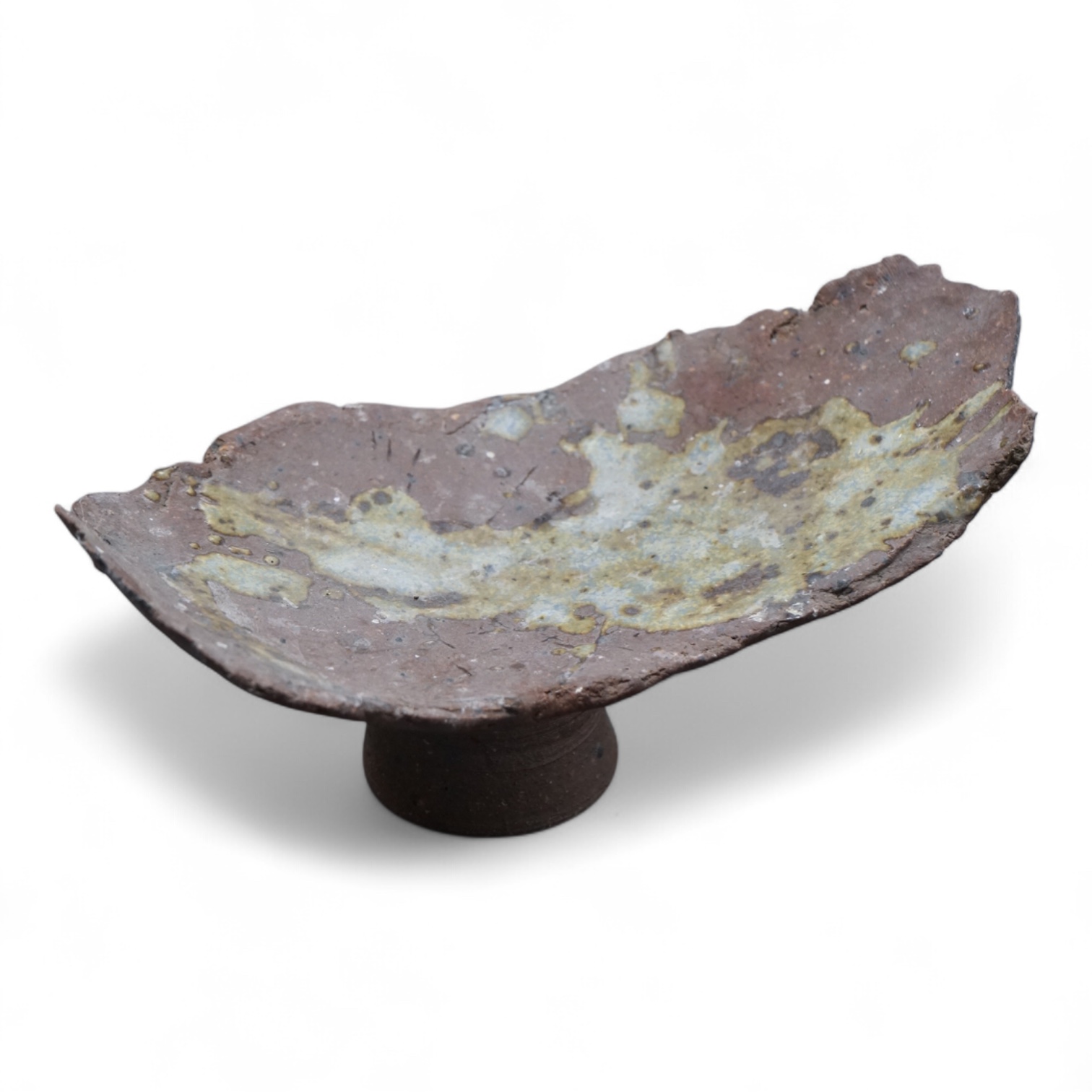 Glyn Hugo (b.1934), a small experimental fragment with glaze stripe, 16cm